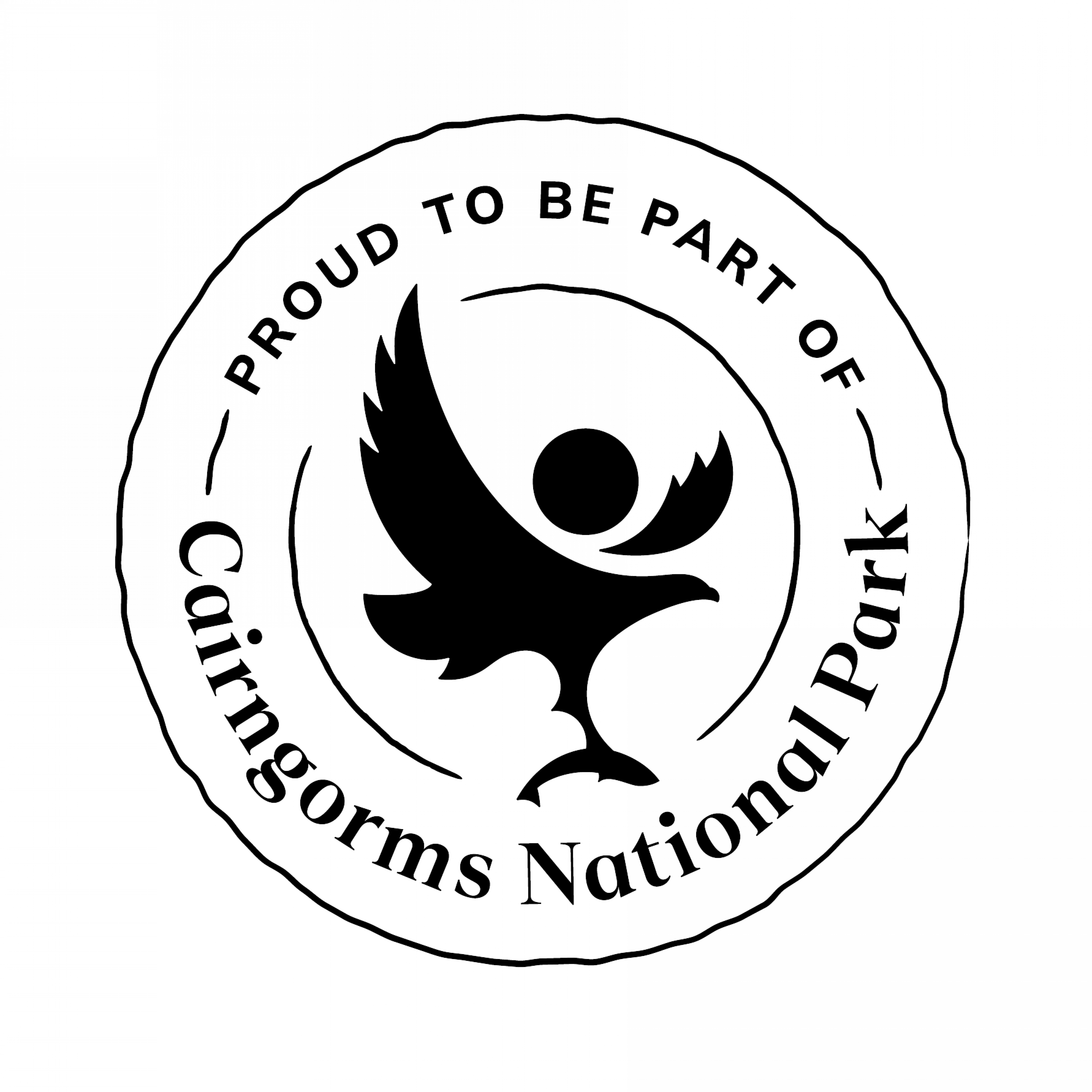 Proud to be part of the Cairngorms National Park logo - black